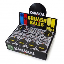 Karakal Squashball (1 gelber Punkt, langsam) schwarz - 1 Stück