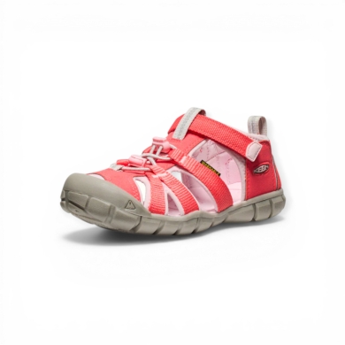 Keen Sandale Seacamp II CNX (Synthetik/Textil, Schnellschnürsystem mit Klettverschluss) rot/pink Mädchen