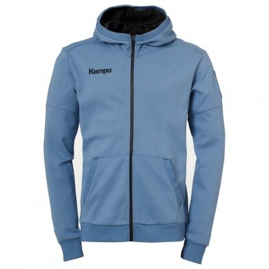 Kempa Freizeit-Kapuzenpullover Hoody Laganda mit Baumwollanteil stahlblau Herren