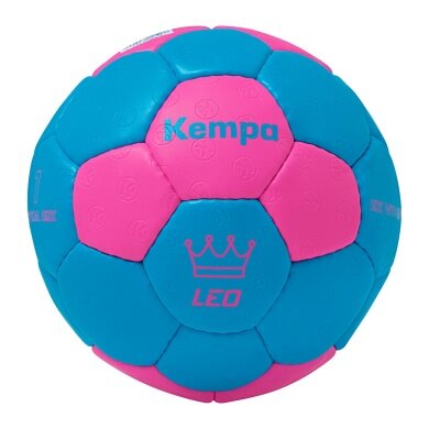 Kempa Handball Leo (strapazierfähiger Trainingsball) kempablau/pink - 1 Stück
