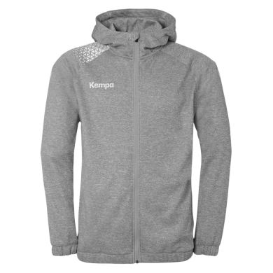 Kempa Kapuzenjacke Ambition 28 (Full-Zip, 100% Polyester) grau Herren