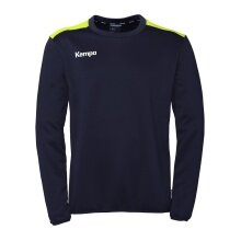 Kempa Sport-Langarmshirt Emotion 27 Training Top (100% Polyester) marineblau/gelb Herren