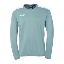 Kempa Sport-Langarmshirt Emotion 27 Training Top (100% Polyester) aquablau/weiss Herren