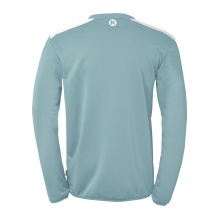 Kempa Sport-Langarmshirt Emotion 27 Training Top (100% Polyester) aquablau/weiss Herren