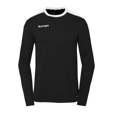 Kempa Sport-Langarmshirt Emotion 27 (100% Polyester) schwarz/weiss Herren
