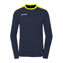 Kempa Sport-Langarmshirt Emotion 27 (100% Polyester) marineblau/gelb Herren