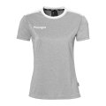 Kempa Sport-Shirt Emotion 27 (100% Polyester) grau/weiss Damen
