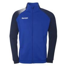 Kempa Trainingsjacke Poly Ambition 28 (Full-Zip, 100% Polyester) blau/navyblau Herren