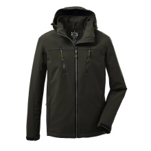 Killtec Softshelljacke mit abzippbarer Kapuze (Fleecefutter, wasserabweisend) dunkelgrün Herren