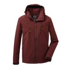Killtec Softshelljacke mit abzippbarer Kapuze (Fleecefutter, wasserabweisend) gebranntes rot Herren