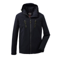Killtec Softshelljacke mit abzippbarer Kapuze (Fleecefutter, wasserabweisend) 00920 schwarz Herren