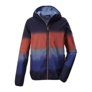 Killtec Funktionsjacke KOS 144 (mit Kapuze, winddicht, wasserdicht) dunkelnavy/orange Jungen