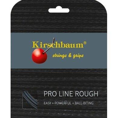 Kirschbaum Tennissaite Pro Line Rough (Haltbarkeit+Spin) schwarz 12m Set