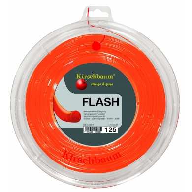 Kirschbaum Tennissaite Flash (Haltbarkeit+Power) orange 200m Rolle
