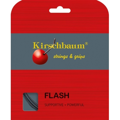 Kirschbaum Tennissaite Flash (Haltbarkeit+Power) schwarz 12m Set