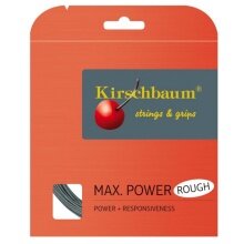 Kirschbaum Tennissaite Max Power Rough (Haltbarkeit+Spin) silber 12m Set