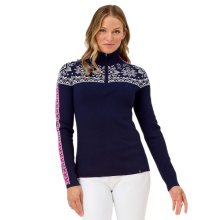 Krimson Klover Sweater Pullover Summit 2.0 Zip Neck (Merinowolle) navyblau Damen