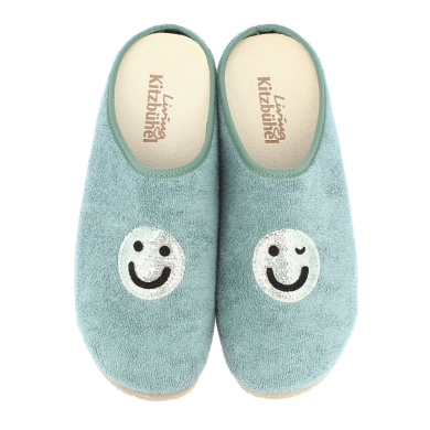 Living Kitzbühel Hausschuhe Pantoffel Frottee Smiley (Baumwolle) mintgrün Damen