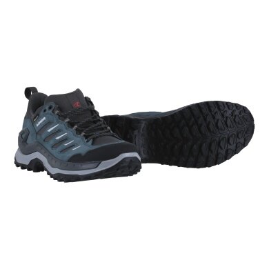 Lowa Wanderschuhe Innovo Low GTX (All-Terrain, Veloursleder/Textil, wasserdicht) grau/petrolblau Herren