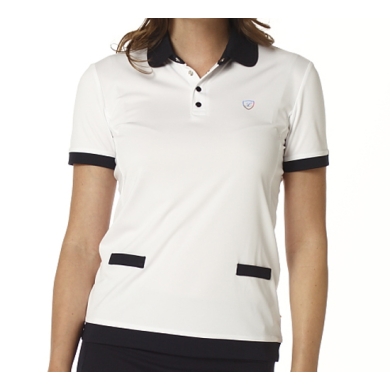 Limited Sports Polo Cora weiss/navy Damen