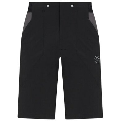La Sportiva Wanderhose Guard Short (elastischer Bund mit Kordelzug) kurz schwarz/carbongrau Herren