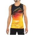 La Sportiva Lauf-Tanktop Slipstream (atmungsaktiv, reflektierende Details) schwarz/gelb/rot Herren