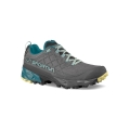 La Sportiva Trail-Laufschuhe Akyra II GTX (wasserdicht, für lange Strecken) 2026 carbongrau/blau Damen