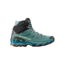 La Sportiva Trail-Laufschuhe Ultra Raptor II Mid Leather GTX (Nubukleder, wasserdicht) grün/schwarz Damen