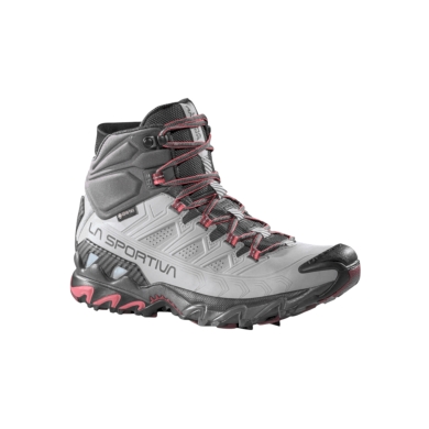 La Sportiva Trail-Laufschuhe Ultra Raptor II Mid Leather GTX (Nubukleder, wasserdicht) grau/schwarz Damen
