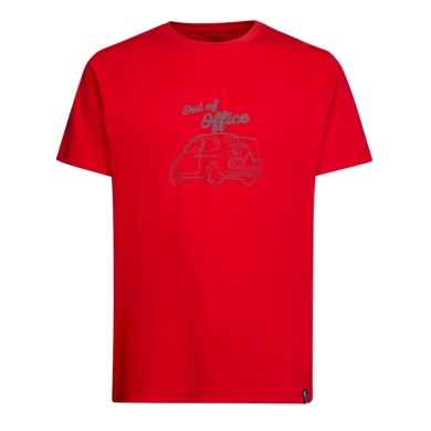 La Sportiva Wander-/Freizeit Tshirt Cinquecento - Out of Office - (Baumwolle) rot Herren