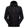 La Sportiva Wanderjacke Descender Storm (geruchshemmend und antibakteriell behandelt) schwarz/tomato Herren