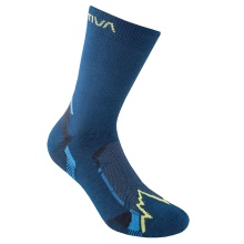La Sportiva Wandersocke X-Cursion Socks (schnelltrocknend, leichtes Material) stormblau/lime- 1 Paar