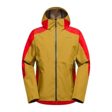 La Sportiva Softshelljacke Crossridge Evo Shell (Hardschell, für Skitouren, wasserdicht) savanagelb/rot Herren