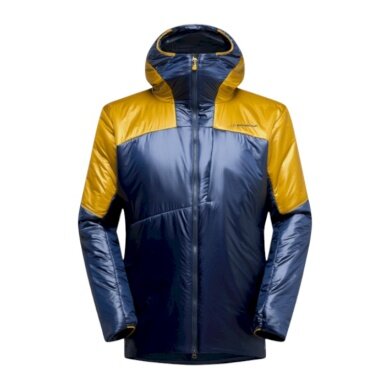 La Sportiva Winterjacke Supercouloir Primaloft Parka (PrimaLoft Gold Insulation, winddicht) dunkelblau/savanagelb Herren