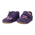 Living Kitzbühel Hausschuhe Klettschuh Sissi Schmetterling (Wolle) Unifarben purple magic Kleinkinder Mädchen (24-26)