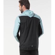 Löffler Regenjacke Aquavent WPM Pocket Hooded Jacket (wasserdicht, winddicht) schwarz/blau Herren