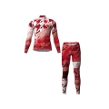 Löffler Funktionsunterwäsche-Set Racesuit WorldCup 25 (Langarmshirt und lange Hose) rot/weiss Herren