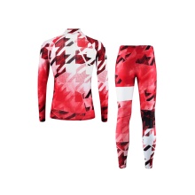 Löffler Funktionsunterwäsche-Set Racesuit WorldCup 25 (Langarmshirt und lange Hose) rot/weiss Herren