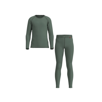 Löffler Funktionsunterwäsche-Set Long Transtex® Warm (Langarmshirt und lange Hose) pine grün Kinder