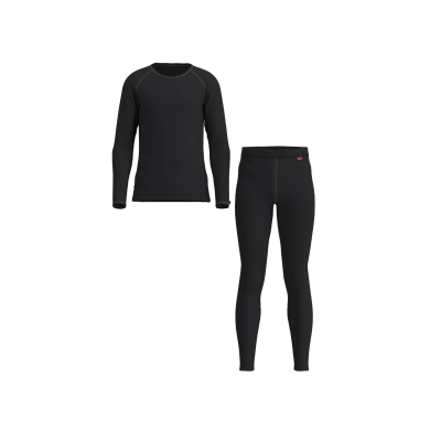 Löffler Funktionsunterwäsche-Set Long Transtex® Warm (Langarmshirt und lange Hose) schwarz Kinder