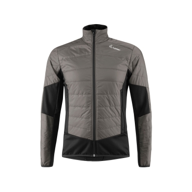 Löffler Hybrid-Laufjacke Athletico PL60 (atmungsaktiv, wärmeisolierend) grau/schwarz Herren