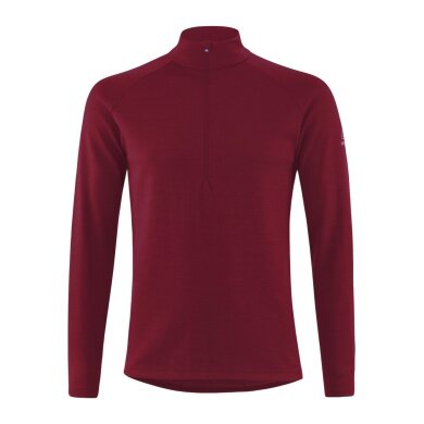 Löffler Langarmshirt Transtex Merino Midlayer (Half-Zip, wärmeisolierung) merlot Herren