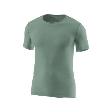 Löffler Funktionsunterwäsche Tshirt Merino Light (schnelltrocknend, Merinowolle) pinegrün Herren