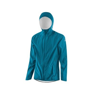 Löffler Kapuzenjacke Hooded WPM Pocket (wasserabweisend, winddicht) blau Herren