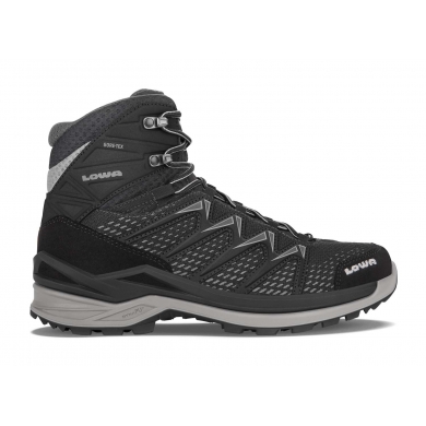 Lowa Wander-Travelschuhe Innox Pro Mid GTX (All-Terrain, Synthetik/Textil, wasserdicht) schwarz/grau Herren
