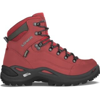 Lowa Wanderschuhe Renegade Mid GTX (All-Terrain, Nubukleder, wasserdicht) chilirot Damen (Gr. 37)