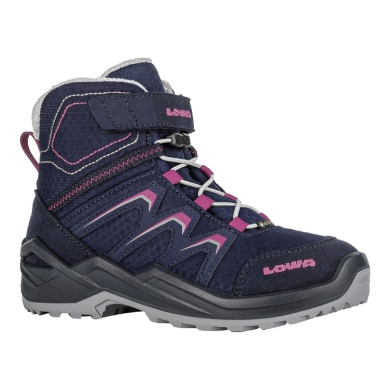 Lowa Winterschuhe Maddox Warm GTX Kid (wasserdicht) navyblau/pink Mädchen