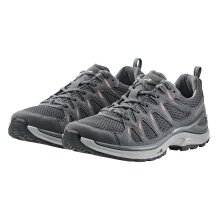 Lowa Wander-Travelschuhe Innox Evo II Low (All-Terrain, Synthetik/Textil) 2025 asphalt/lachs Damen