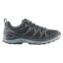 Lowa Wander-Travelschuhe Innox Evo II Low (All-Terrain, Synthetik/Textil) 2025 asphalt/lachs Damen