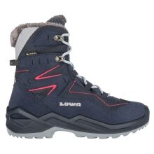 Lowa Winterstiefel Lino GTX High (Veloursleder/Textil, wasserdicht) 2025 navyblau/fuchsia Kinder